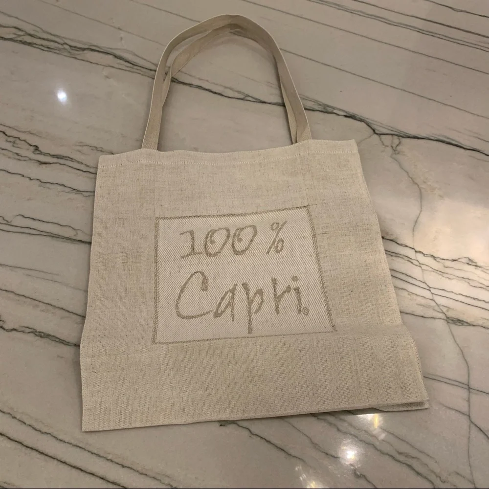 100% Capri Shopping Bag Medium Size 14.5x13.5x6 - Picture 4 of 6